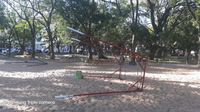 Pracinha Da Get Lio Vargas Est Sendo Revitalizada Por Construtora Alegrete Tudo