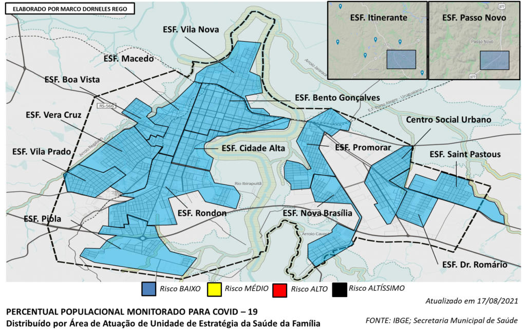 Monitoramento de regiões distribuídas por unidades de ESFs